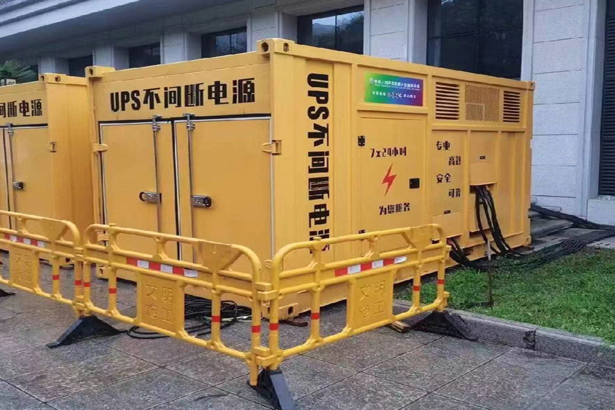 玉屏发电机租赁施工现场